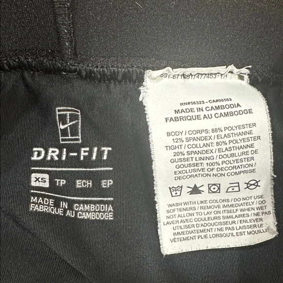 Nike Women's Black and White Mini Skirt - Picture 3 of 3